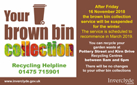 Brown Bin Collections Winter 2018